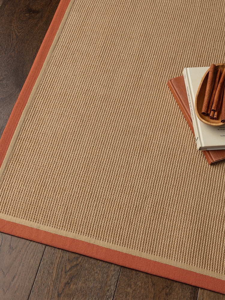 Asiatic Rugs Rust Linen Bordo Boucle Rug - Image 2 of 6