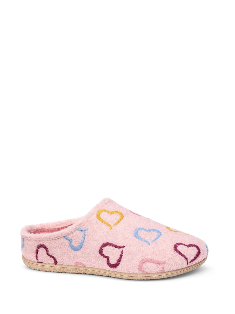 Hotter Pink Standard Fit Season Slip-On Slippers - Image 2 of 3