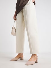 JD Williams Pink Wide Fit Two Part Heeled Shoes - Image 1 of 4