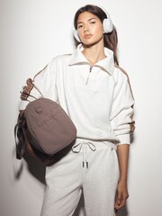 Grey Marl Active Modal Zip Neck Sweatshirt - Image 2 of 7