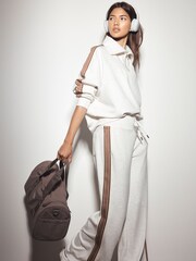 Grey Marl Active Modal Zip Neck Sweatshirt - Image 5 of 7