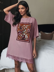 B by Ted Baker Cotton Nightie with Lace - Image 1 of 5