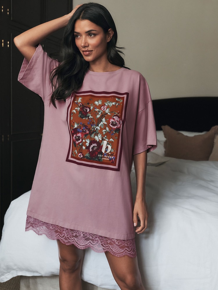 B by Ted Baker Cotton Nightie with Lace - Image 1 of 5