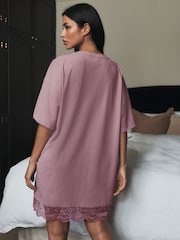 B by Ted Baker Cotton Nightie with Lace - Image 3 of 5