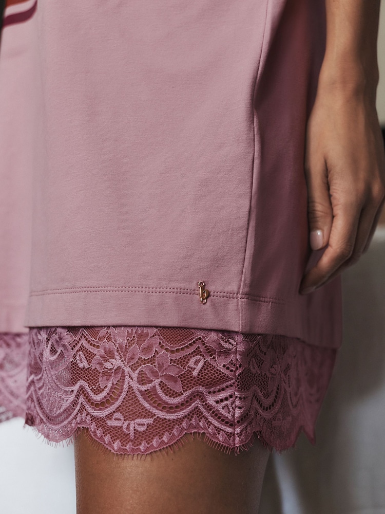 B by Ted Baker Cotton Nightie with Lace - Image 5 of 5