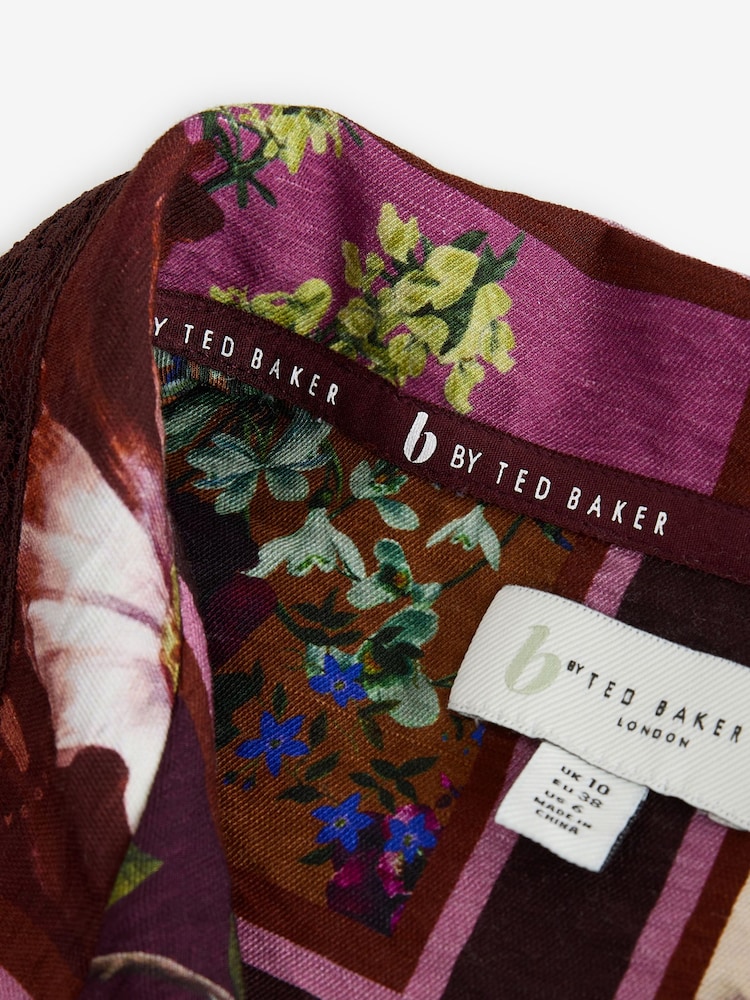 B by Ted Baker Plum 紫粘胶尼龙气球纽扣贯穿睡衣 - 图片15 / 15