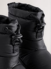 Black Pull On Quilted Snow Boots - Image 5 of 5