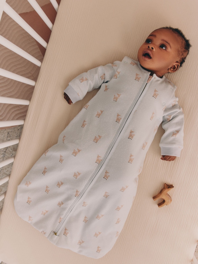 Deer 2.5 Tog Removable Sleeve Baby Sleep Bag - Image 1 of 4 Deer 2.5 Tog Removable Sleeve Baby Sleep Bag - Image 1 of 4