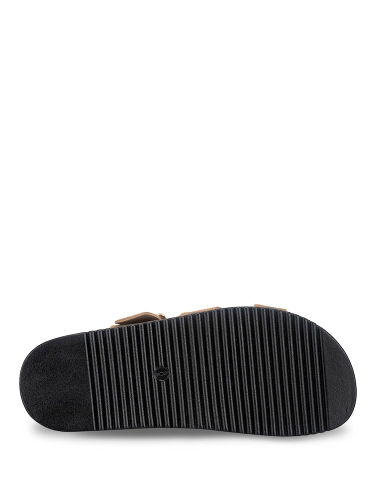 بني - Totes Suede Cross Strap Sandals - Image 5 of 5