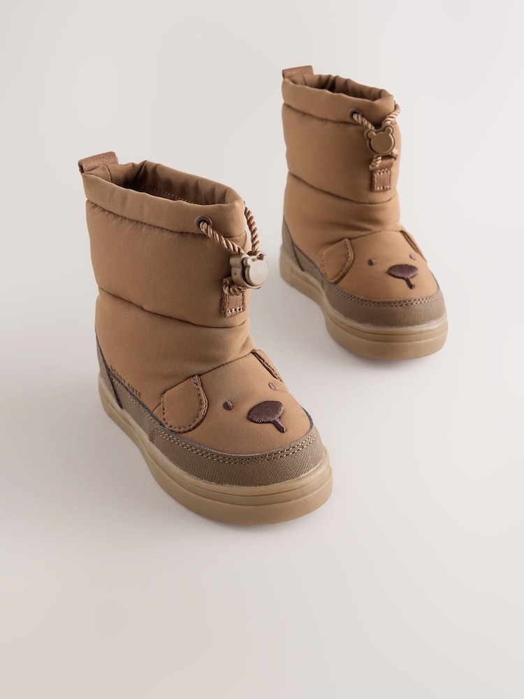Brown Bear Pull On Quilted Snow Boots - Image 1 of 5 Brown Bear Pull On Quilted Snow Boots - Image 1 of 5
