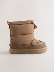 Brown Bear Pull On Quilted Snow Boots - Image 2 of 5