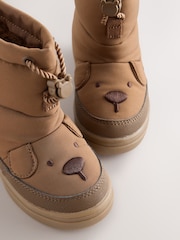 Brown Bear Pull On Quilted Snow Boots - Image 3 of 5