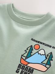 Vert sauge Vert Roam and Explore - T-shirt graphique dos à manches longues (3mois-10ans) - Image 10 de 12