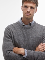 Barbour® Stone Grey Essential Tisbury Crew Neck Sweater - Image 3 of 7
