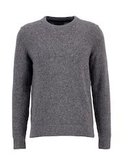 Barbour® Stone Grey Essential Tisbury Crew Neck Sweater - Image 6 of 7