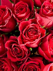 Red Valentines 12 Roses and Chocolates Fresh Flower Bouquet Gift Set - Image 3 of 6