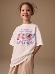 White Huntrix - Tricou cu mânecă scurtă KPOP Demon Hunters (6-16ani) - Imaginea 2 din 4