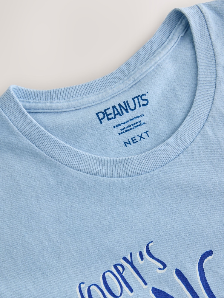Blue Snoopy Licence Graphic Short Sleeve Crew Neck T-Shirt - Image 2 of 3
