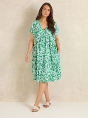 Evans Blue Jersey Crepe Short Dress - Image 1 of 5