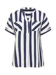 Evans Light Blue Short Sleeve Airflow Blouse - Image 5 of 5