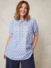 Evans White Broderie Boho Top - Image 1 of 2