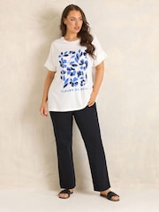 Evans Black Straight Leg Denim Jeans - Image 2 of 5