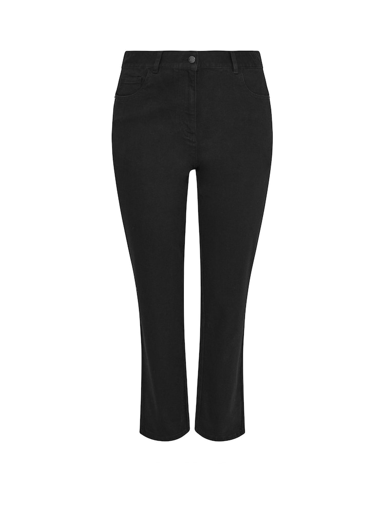 Evans Black Straight Leg Denim Jeans - Image 5 of 5