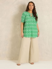 Evans Green Broderie Boho Top - Image 2 of 5