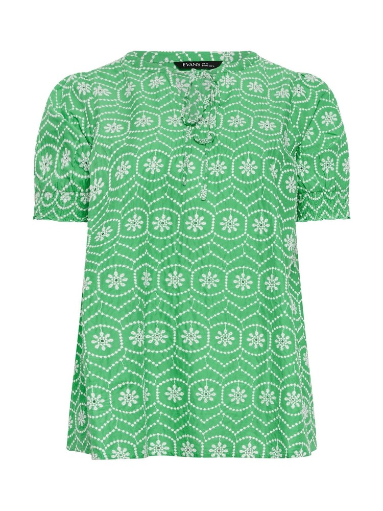 Evans Green Broderie Boho Top - Image 5 of 5
