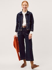 Monsoon Sadie Frill Denim Jacket - Imaginea 1 din 5