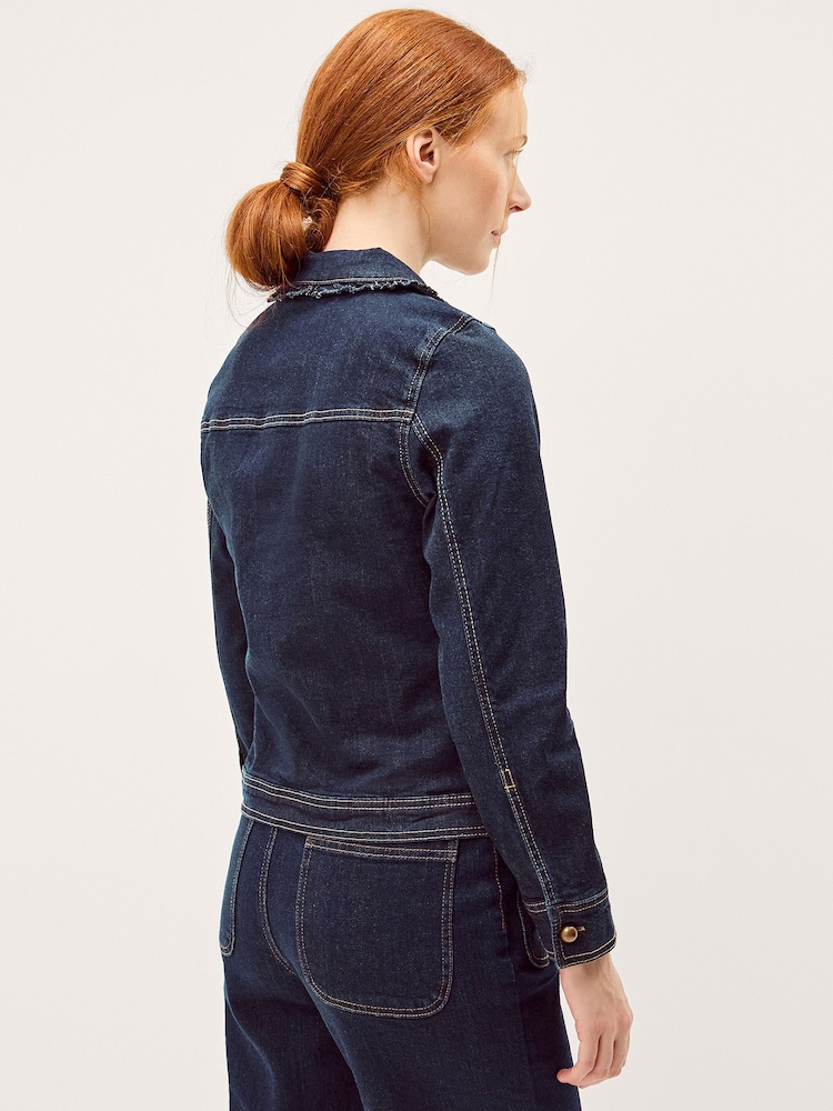 Monsoon Sadie Frill Denim Jacket - Imaginea 2 din 5