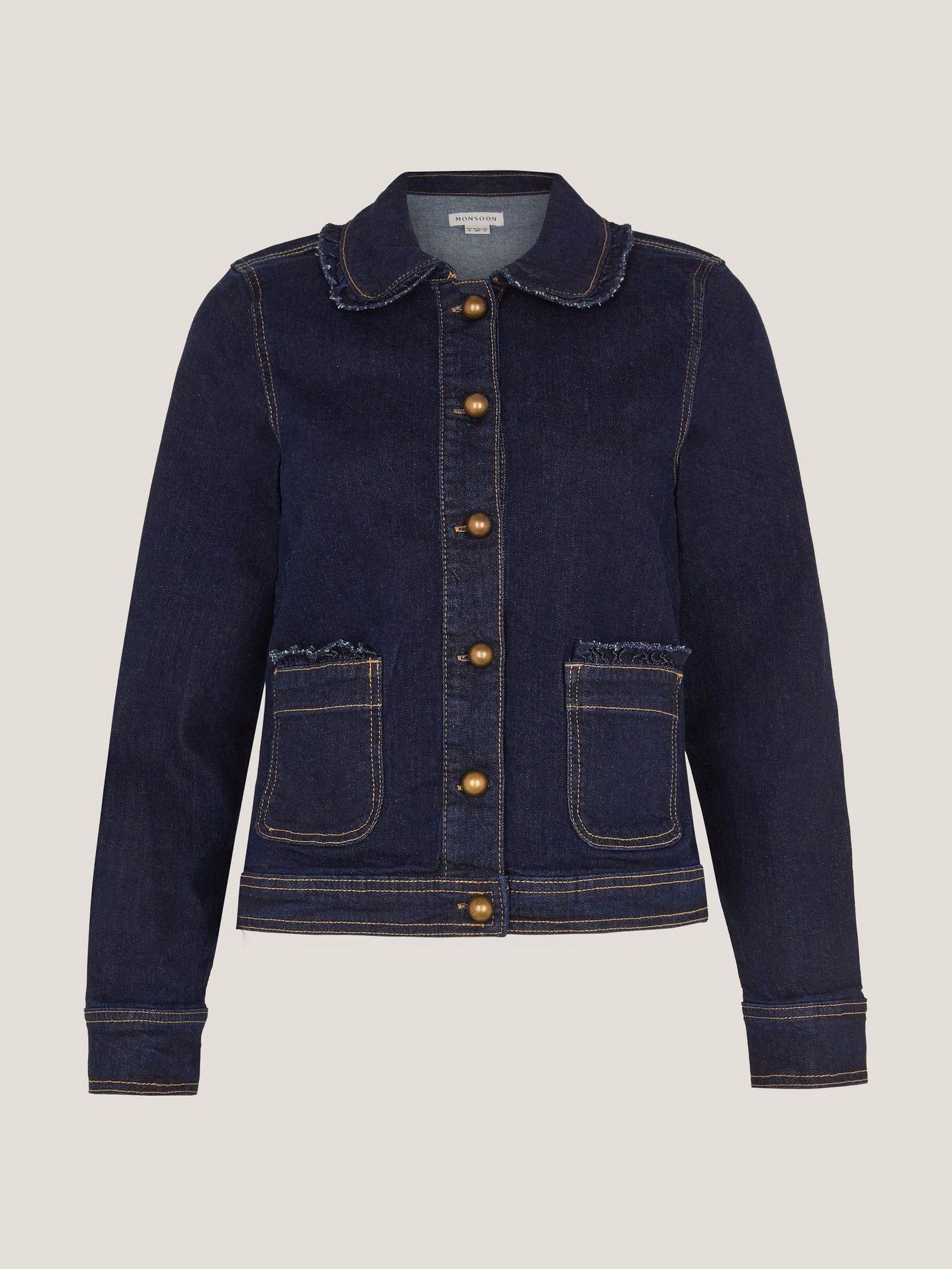 RM Indigo インディゴ デニム ジャケット Buy Indigo Blue - Monsoon Sadie Frill Denim Jacket from Next Japan