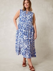 Μπλε - Αμάνικο Boho Φόρεμα Evans - Εικόνα 1 από 3