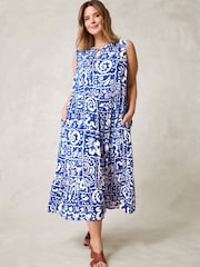 Μπλε - Αμάνικο Boho Φόρεμα Evans - Εικόνα 2 από 3