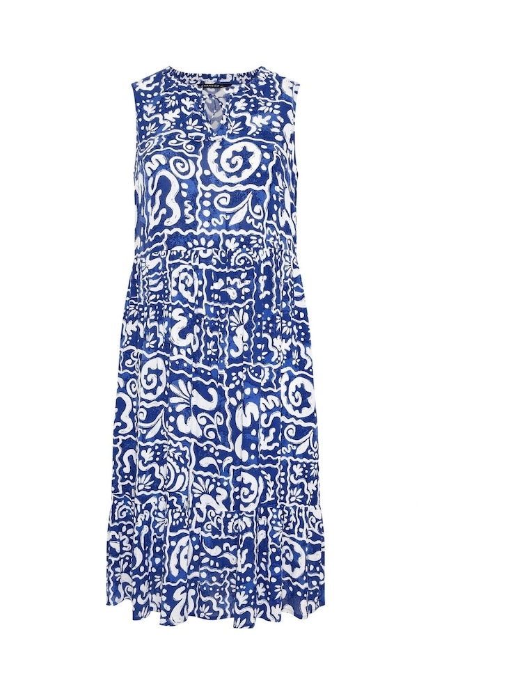 Μπλε - Αμάνικο Boho Φόρεμα Evans - Εικόνα 3 από 3