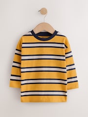 Navy Digger Embroidery Long Sleeve Graphic T-Shirts 3 Pack (3mths-7yrs) - Image 3 of 7