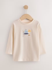 Navy Digger Embroidery Long Sleeve Graphic T-Shirts 3 Pack (3mths-7yrs) - Image 4 of 7