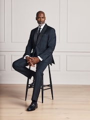 أسود/أخضر - Signature Tailored Fit Marzotto Shawl Tartan Tuxedo Suit Jacket - صورة 2 من 10