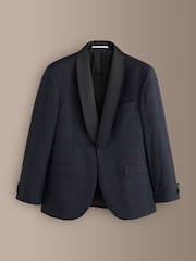 أسود/أخضر - Signature Tailored Fit Marzotto Shawl Tartan Tuxedo Suit Jacket - صورة 5 من 10