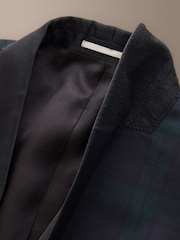 أسود/أخضر - Signature Tailored Fit Marzotto Shawl Tartan Tuxedo Suit Jacket - صورة 8 من 10