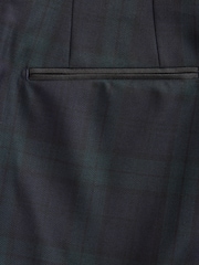 أسود/أخضر - Signature Tailored Fit Marzotto Shawl Lapel Tartan Tuxedo Suit Trousers - صورة 10 من 10
