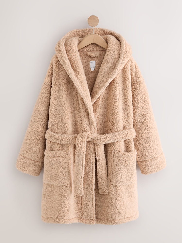 Neutral Teddy Robe - Image 1 of 3