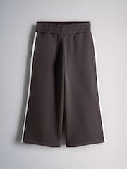 The Set Side Stripe Zip Neck and Wide Leg Joggers Set Chocolate Brown - Image 8 of 10