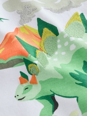 Cath Kidston White/Green Raglan Dinosaur Embroidered Cath Kidston Long Sleeve T-Shirt (3mths-7yrs) - Image 9 of 9