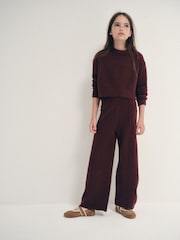 The Set Knitted Long Sleeve Top and Wide Leg Joggers Set - 圖片 2，共 11