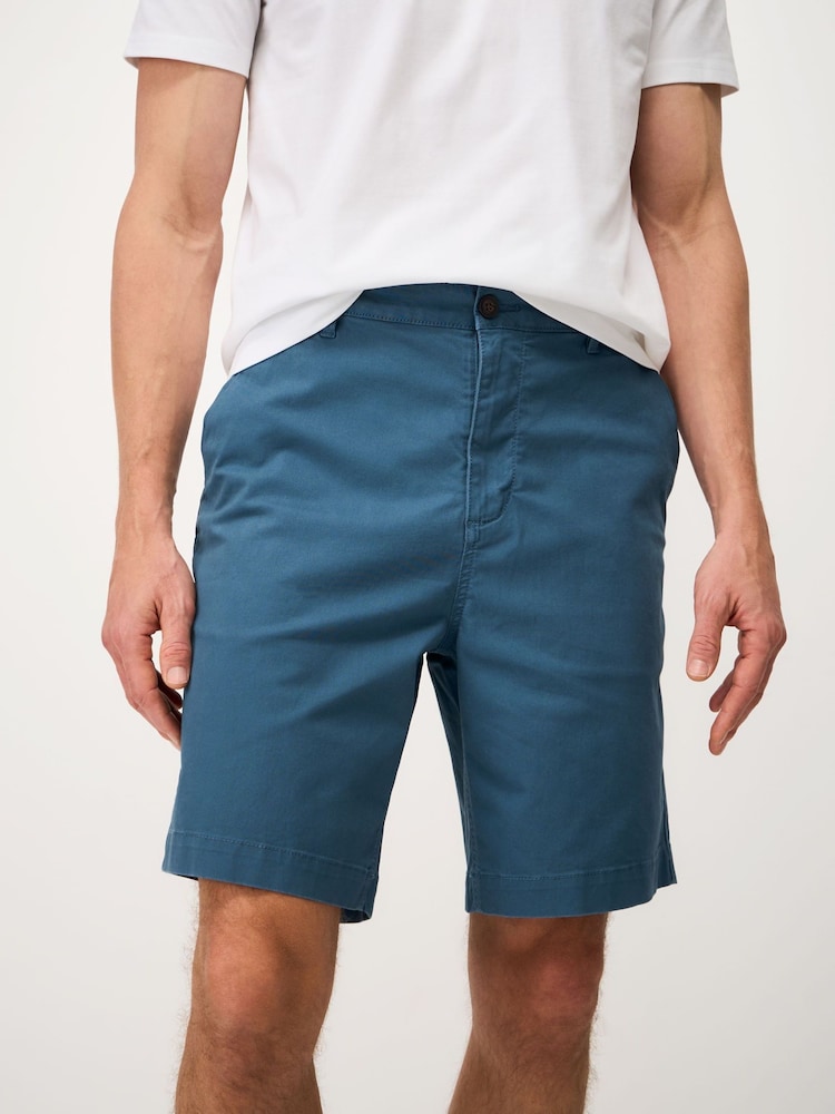Crew Clothing Teal Blue Bermuda Stretch Chino Shorts - Image 1 of 5