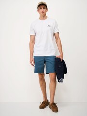 Crew Clothing Teal Blue Bermuda Stretch Chino Shorts - Image 3 of 5