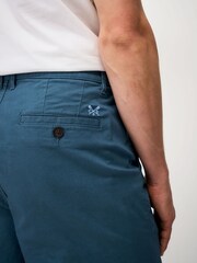 Crew Clothing Teal Blue Bermuda Stretch Chino Shorts - Image 4 of 5