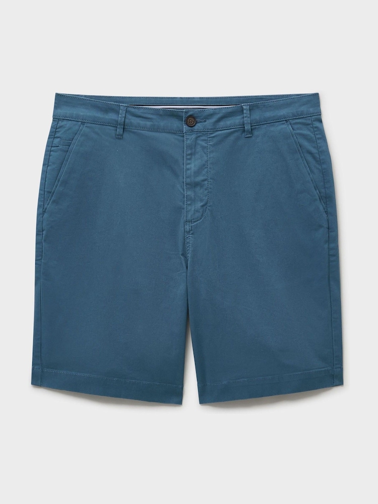 Crew Clothing Teal Blue Bermuda Stretch Chino Shorts - Image 5 of 5