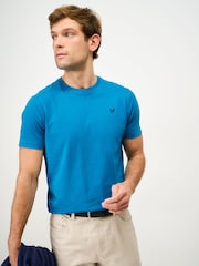 Crew Clothing Aqua Blue Crew Classic T-Shirt - Image 1 of 5